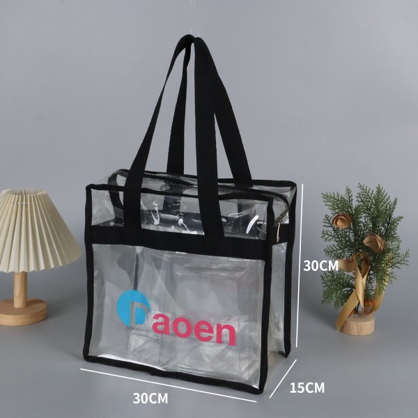 跨境環保PVC拉鏈手提袋生產廠家